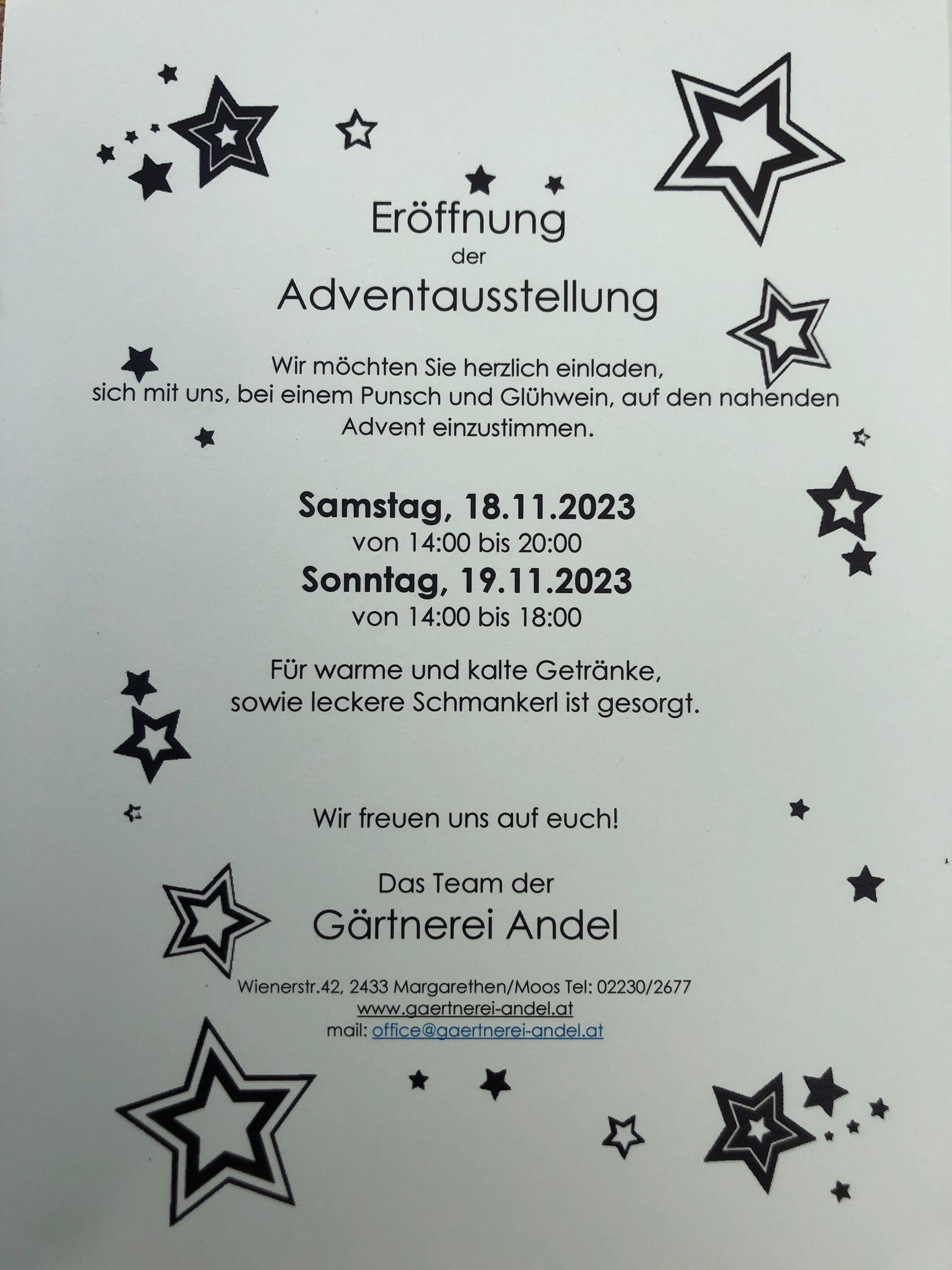 Einladung 23 | Gärtnerei Andel